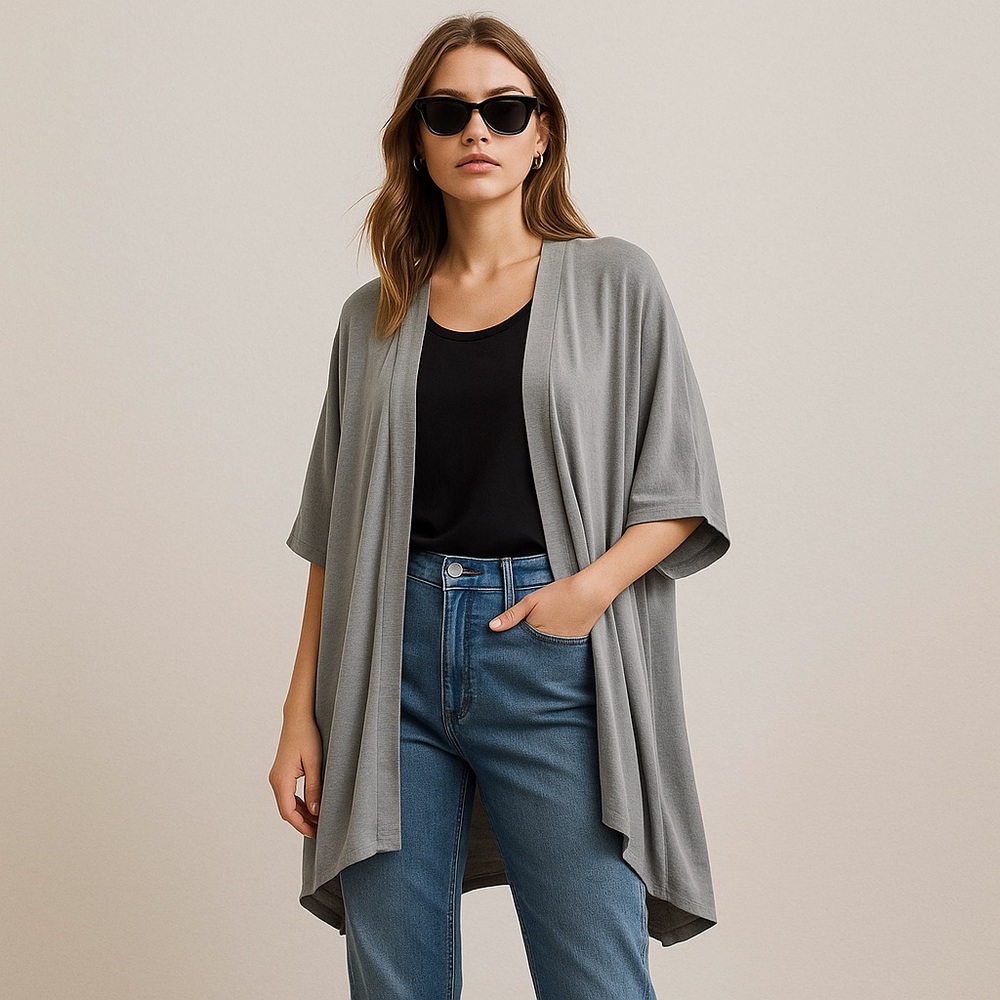 Aritzia Talula Gray Open Front Kimono Wrap Size XXS/XS